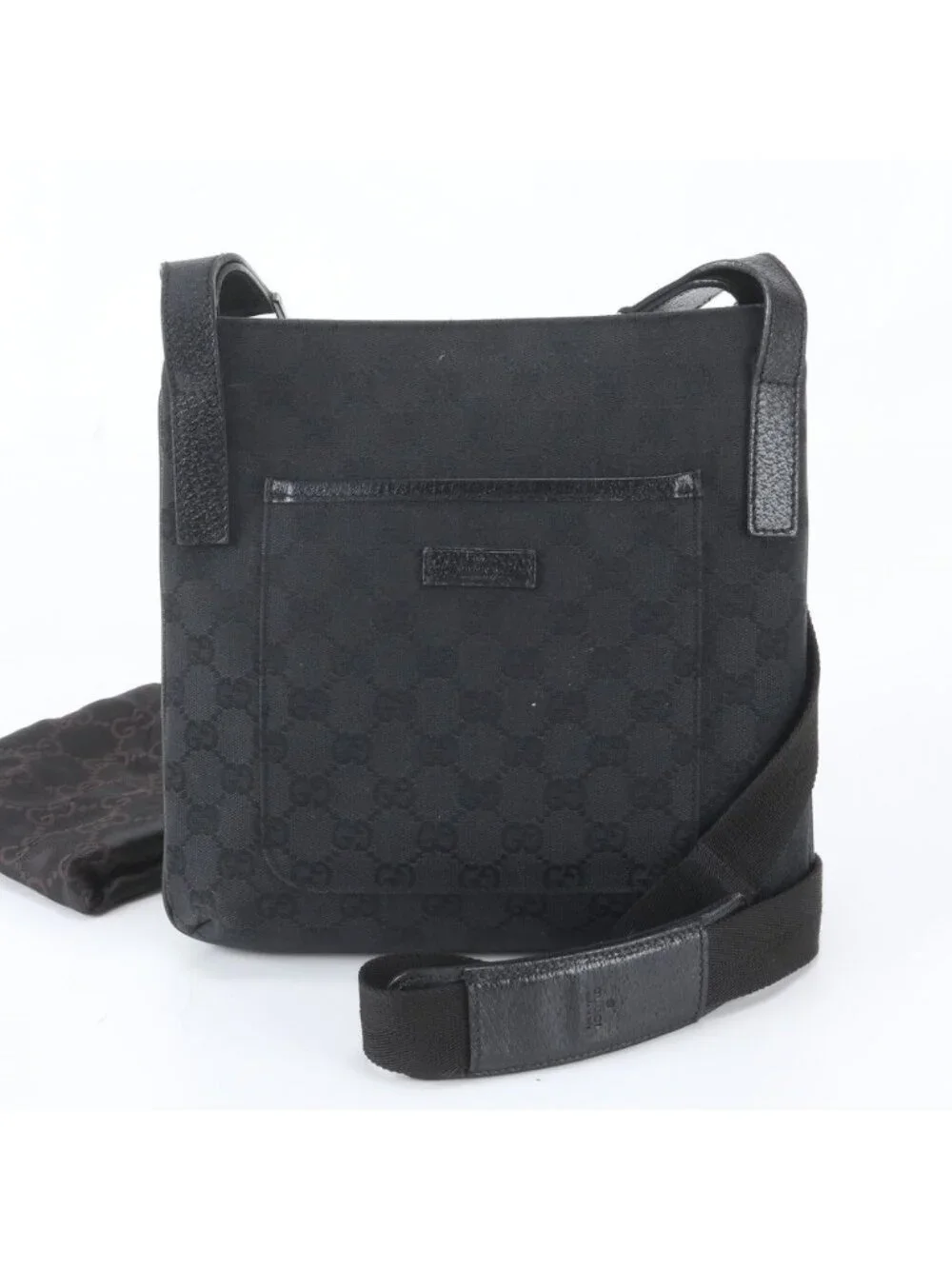 Gucci GG Canvas Leather Shoulder Bag Crossbody Messenger Business